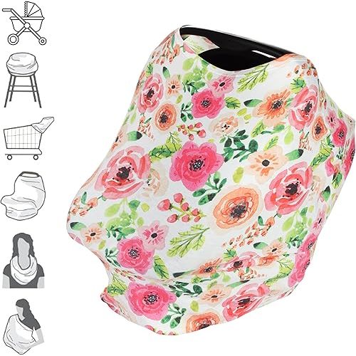 4 In 1 Fashionable Multi-purpose Infant Nursing Cover, Infinity Scarf & Shawl, Floral