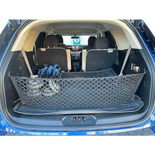 Rear Trunk Organizer Cargo Net for Ford Explorer 2020-2023 – Envelope Cargo Net for SUV - Premium Mesh Car Trunk Organizer Vehicle Carrier Storage-Compatible with Ford Explorer
