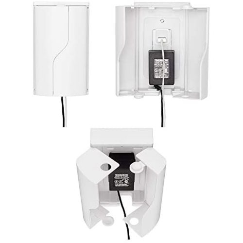 Safety Innovations Twin Door Baby Safety Outlet Cover Box for Babyproofing Outlets - More Interior Space for Extra Large Electrical Plugs and Adapters - Easy to Install - Easy to Use, (1-Pack)