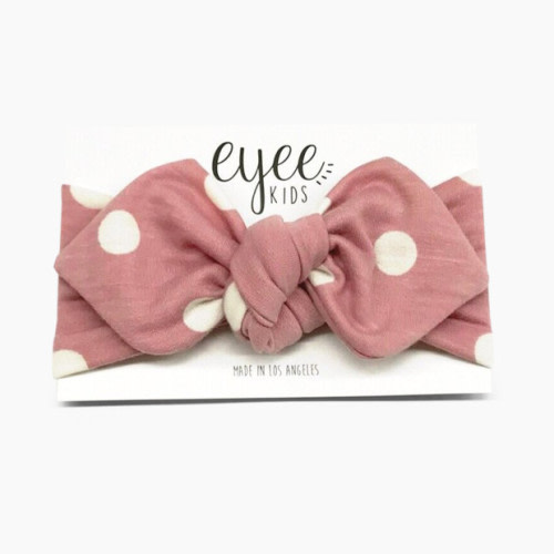 Top Knot Headband - Blush Dots