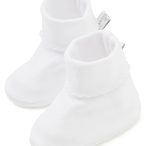 White Kissy Basics Booties