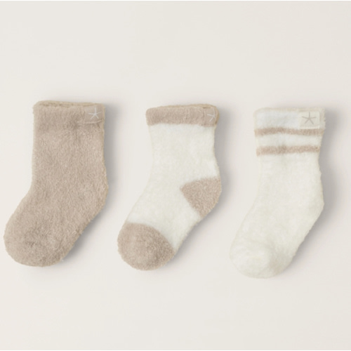 CozyChic Lite® Infant 3 Pack Sock Set (Stone or Pearl)
