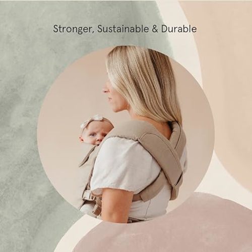 WildBird - Aerial Carrier - 7 to 45 lbs - for Moms, Dads & Caregivers - 100% Natural European Linen Fibers - Versatile & Adjustable - Small Size - Desert Lark Fabric - Small (XS-XL)