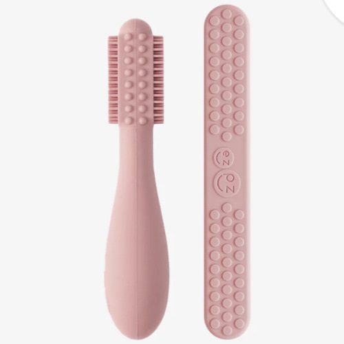Baby-Led™ Toothbrush + Sensory Tongue Depressor Dual Pack from ezpz