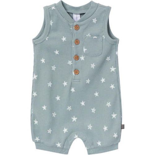 Baby Boys Teal Starfish Sleeveless Romper