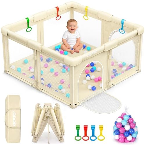 OCATO Baby Foldable Playpen Playpen for Babies and Toddlers 50×50