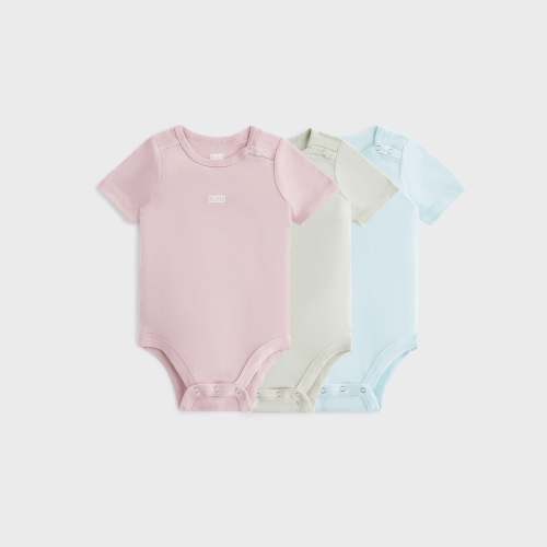 Kith Baby Palette 3-Pack Bodysuit - Dusty Quartz