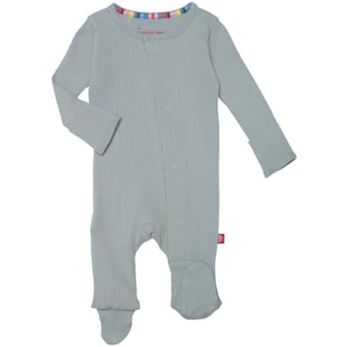 Magnificent Baby Boy 100% Cotton Footies with Magnetic Easy Close