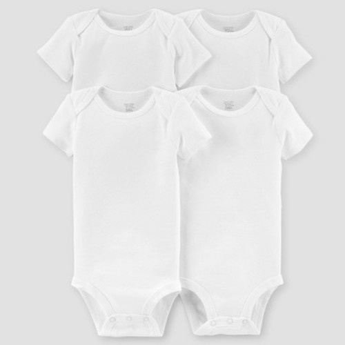Carter's Just One You® Baby 4pk Short Sleeve Bodysuit - White 3M