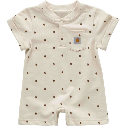 Girls' Short Sleeve French Terry Romper (Infant)
