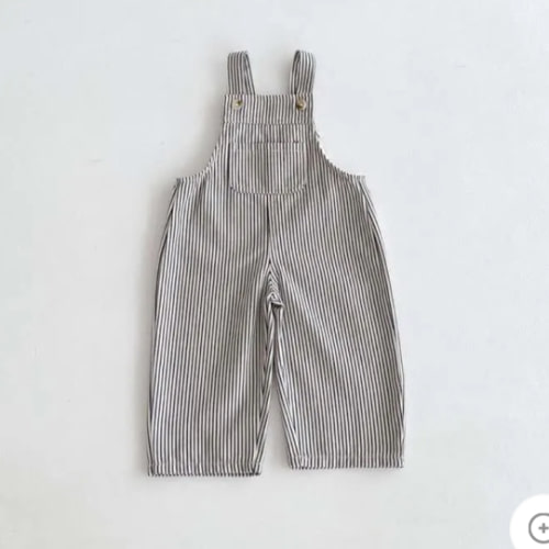 Toddler Retro Casual Denim Striped Overalls