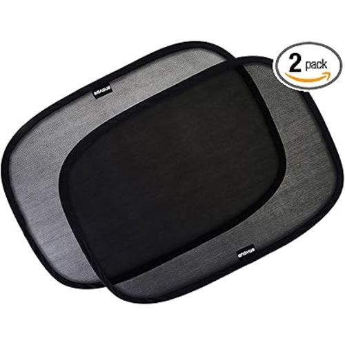 Enovoe Car Window Shades for Baby (2 Pack) - 21x14 Inches Sun Shade Blocker, Cling - Glare Shield and UV Rays Protection for Your Child - Side Windows Screens for SUV- Mesh Window Shades for car Baby