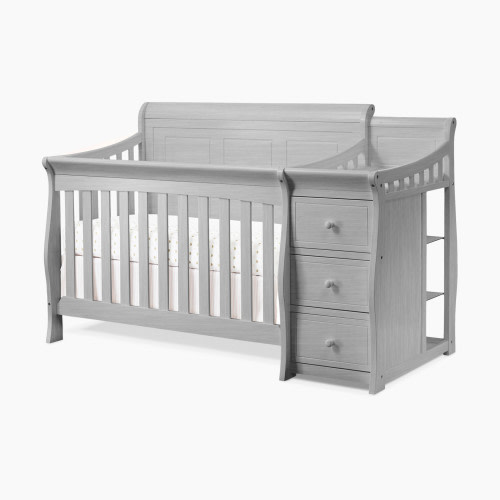 Sorelle Princeton Elite Panel Crib & Changer - Weathered Gray