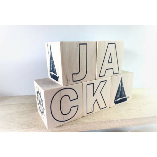 Custom Name Baby Gift for Nautical Themed Nursery - Anchor- Sailboat- Compass - Steer