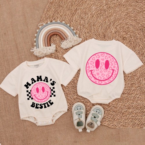 Mama&#39;s Bestie Romper, Mommy & Me Bodysuit , Mama&#39;s Girl Shirt , Romper for Baby Girl, Baby Girl Outfit, Gift For Baby Girl, Mother Day Gift