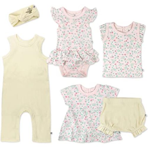 HonestBaby Multipack Gift Bundle Sets Mix Match Outfits 100% Organic Cotton for Newborn Infant Baby Boys, Girls, Unisex