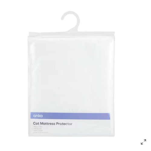 Cot Mattress Protector - White