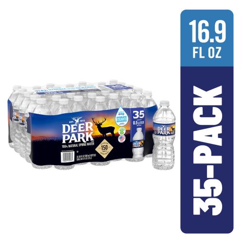 DEER PARK 100% Natural Spring Water, 16.9-ounce Recyclable Plastic Bottles (Pack of 35)