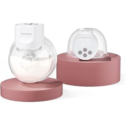 Momcozy Breast Pump Hands-Free S12 Pro, Wearable & Portable Pump with Soft DoubleFit Flange, 3 Modes | 9 Levels Double Electric Pump Wireless, Smart Display, 24mm, 2 Pack