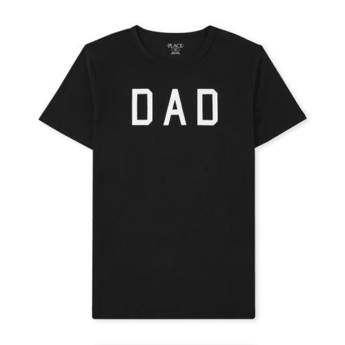 Mens Matching Family Dad Graphic Tee - Black