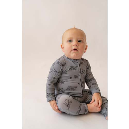 Construction | Bamboo Zip Romper – Annie Bean And Co
