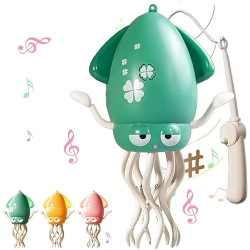 Magic Dancing Octopus Toy - Smart Obstacle-Dodging Robot with LED Light Show & Music, USB Rechargeable Tummy Time Squid Toy for Babies | Electric Crawling Octopus | Interactive Gift for Kids 3+