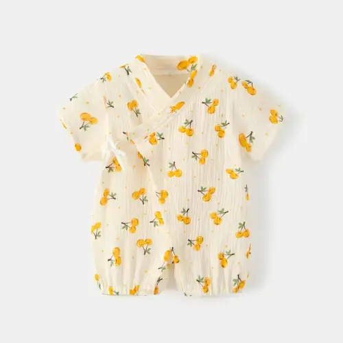Newborn - Baby Romper (YELLOW CHERRY)