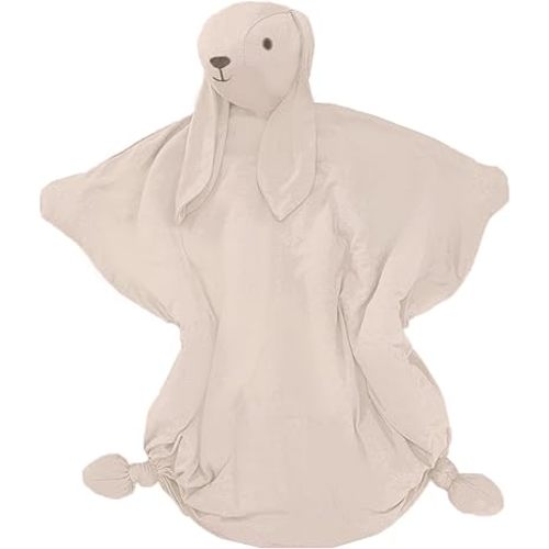 GUNAMUNA Unisex Lovey Blanket for Newborns and Toddlers, Soft Stuffed Bunny Security Comforter, One Size, Blush