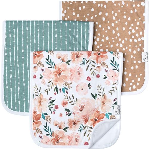 Copper Pearl Baby Burp Cloth Small 21''x10'' Size Premium Absorbent Triple Layer 3-Pack Gift Set 'Autumn'