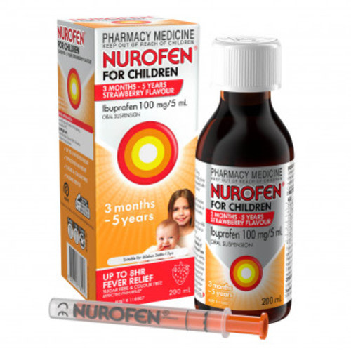 Nurofen For Children 3 Months - 5 Years Strawberry 200ml | Amcal Pharmacies