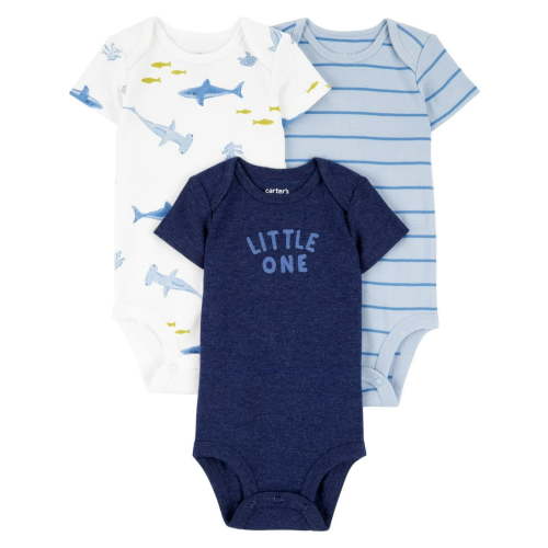 Carter's Child of Mine Baby Boy Bodysuit, 3-Pack, Sizes Preemie-18 Months (3-6)