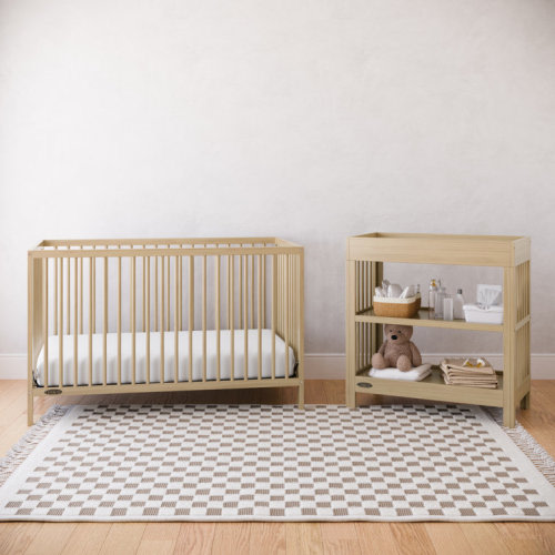 Graco Teddi 5-In-1 Convertible Crib And Teddi Changing Table 2-Piece Nursery Set