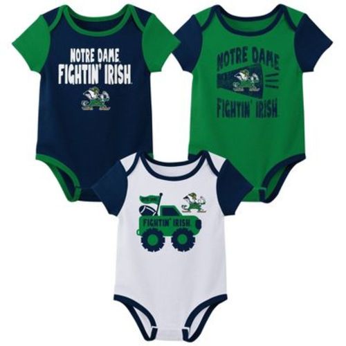Ncaa Notre Dame Fighting Irish Infant Boys' 3pk Bodysuit - 0-3m