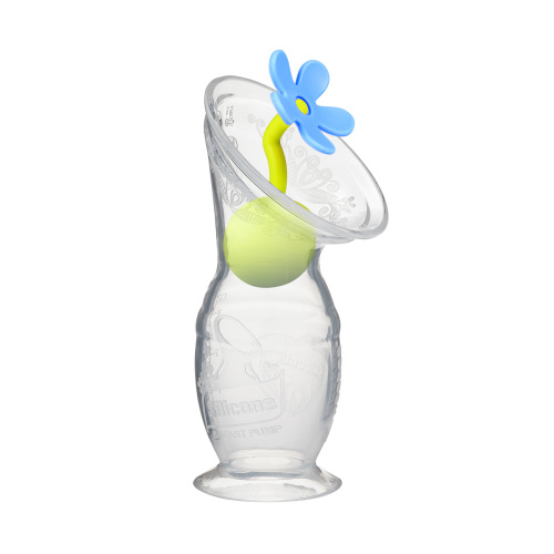 Haakaa Gen 2 Silicone Manual Breast Pump with Suction Base and Blue Stopper 4 oz