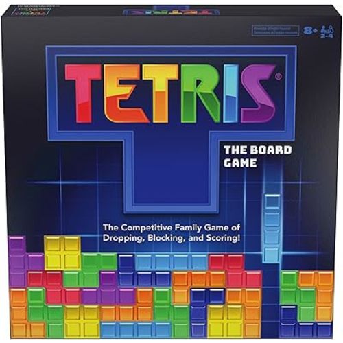 Spin Master Games, Tetris: The Board Game, Play The Classic Puzzle Game Tetris in Real Life, Multiplayer Head-to-Head Puzzle Challenge, 2-4 Players, Stocking Stuffer Gift Ideas for Ages 8 & Up