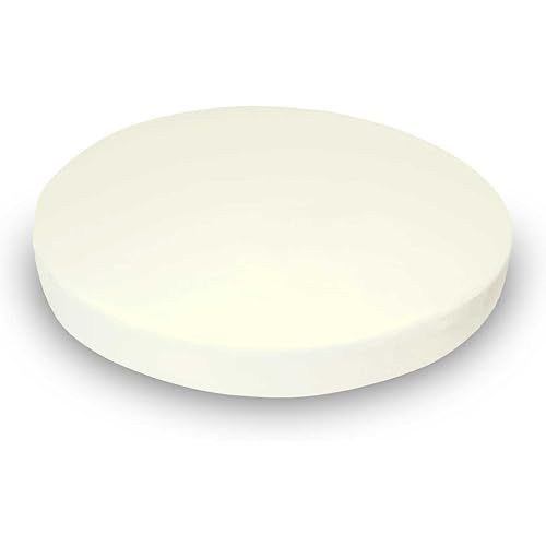 SheetWorld Baby Fitted Round Crib Sheet, 100% Cotton Jersey Hypoallergenic Sheet, Unisex Boy Girl, 42 x 42 inches, Solid Ivory, Made in USA