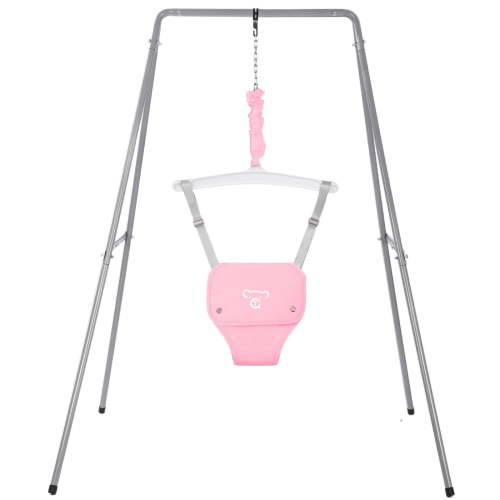 Baby Jumper with Stand, Baby Jumpers and Bouncers, Baby Exerciser Suitable for 6-24 Months, Pink