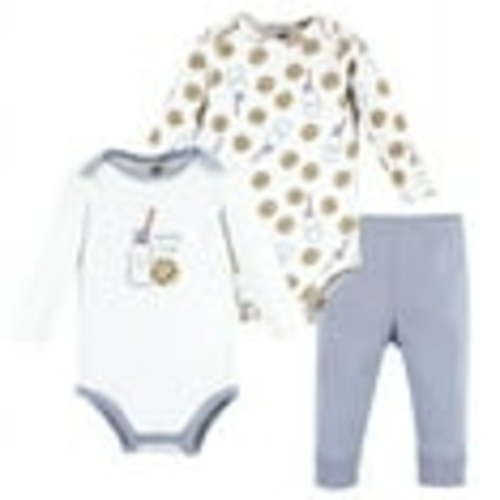 Hudson Baby 2 Cotton Bodysuits and Pant Set, Newborn- 24 Months