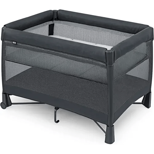Chicco Dash Instant Setup Play Yard, Portable Crib with Removable Bassinet, Playpen for Babies and Toddlers | Charcoal/Grey