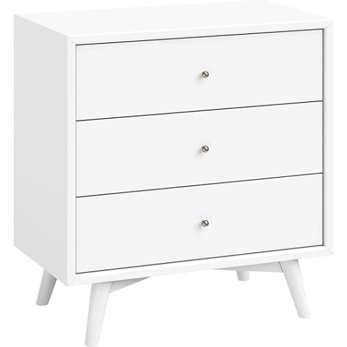 Babyletto Palma 3-Drawer Assembled Dresser with 10.5-inch Drawer Extension in White, Greenguard Gold Certified