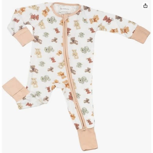 LollyBanks Baby Pajamas, 2-Way Zipper Romper, 95% Viscose Made from Bamboo and 5% Spandex, Baby Sleepers