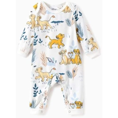 Disney Princess Cinderella Ariel Tiana Minnie Winnie Lion King Baby Girls Boys Ruffle Long Sleeve Romper Newborn to Toddler
