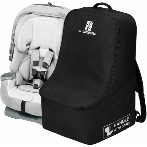 J.L. Childress Padded Backpack Car Seat Travel Bag - Deluxe, Black