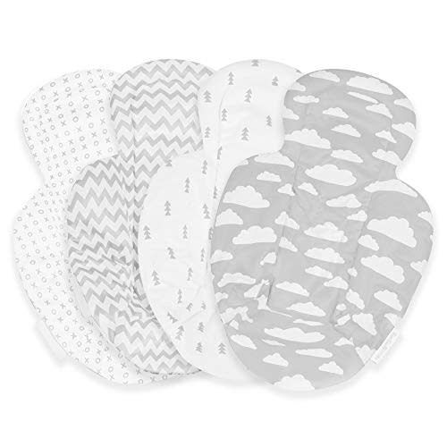 Infant Insert Compatible with 4Moms Mamaroo & Rockaroo – Car Seat Insert 2 Pack – Reversible Infant Car Seat Insert – Soft Plush Minky Car Seat Head Support Insert