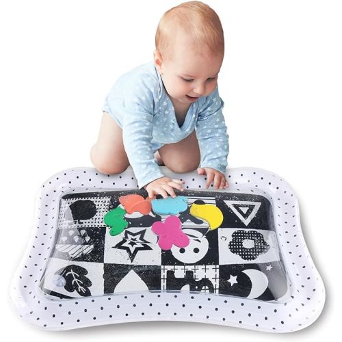 The Peanutshell Montessori Water Play Mat, Inflatable Tummy Time Mat & Sensory Development, High Contrast Baby Toy