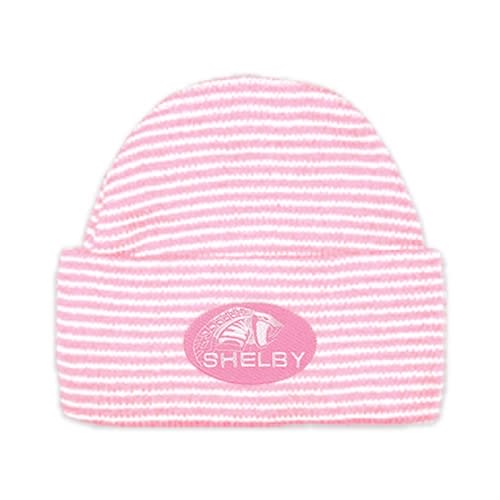 Shelby Striped Infant Knit Cap - Pink/White | Shelby Store
