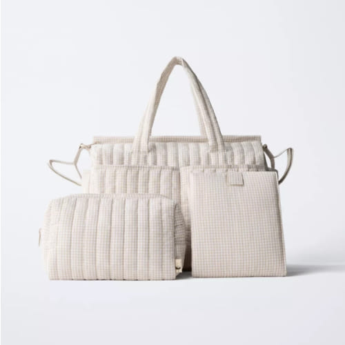 GINGHAM MATERNITY BAG
