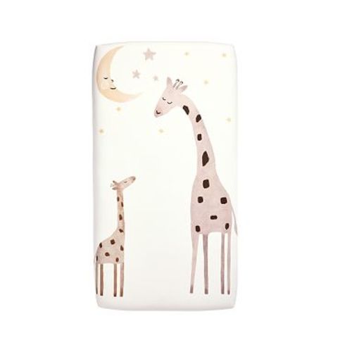 Organic Goldie Giraffe Picture Perfect Crib Sheet , Multi