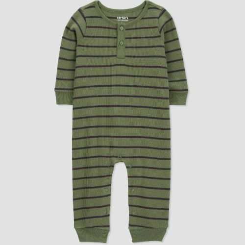 Carter's Just One You®️ Baby Boys' Striped Jumpsuit - Green 18m