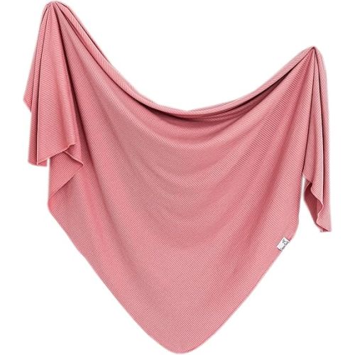 Copper Pearl Baby Swaddle Blanket - Premium Knit Baby Blanket, Large Soft Stretchy Receiving Blankets for Baby Boy and Girl, Swaddles for Newborn, Infant, and Toddler (Rosewood)